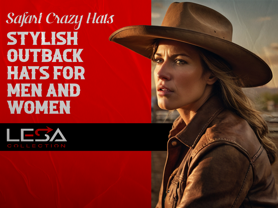 Top Safari Leather Cowboy Hat: Stylish Outback Hats for Men and Women