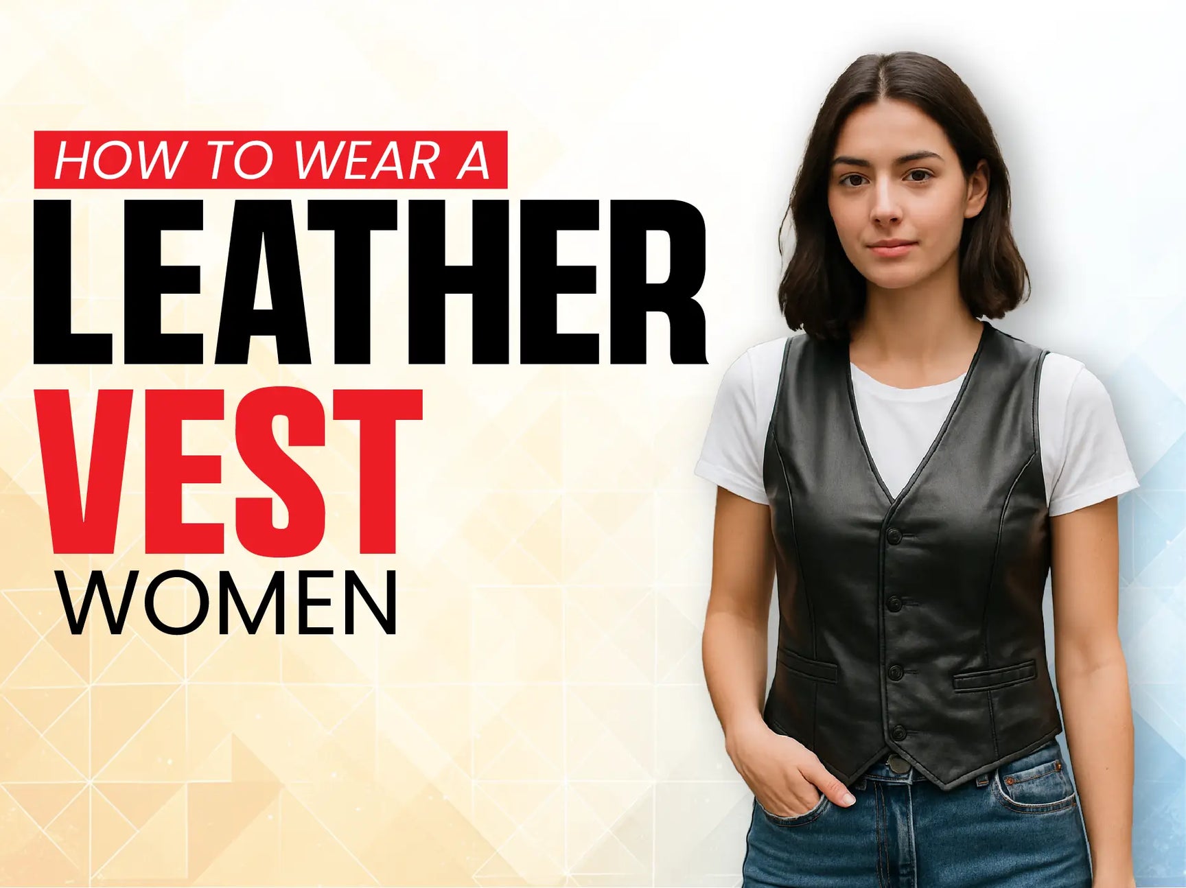How to Wear a Leather Vest Women