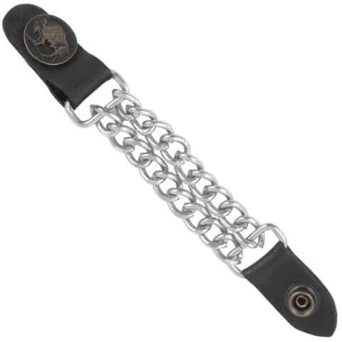 Black Buffalo Nickel Leather Vest Extender Motorcycle Biker Chain