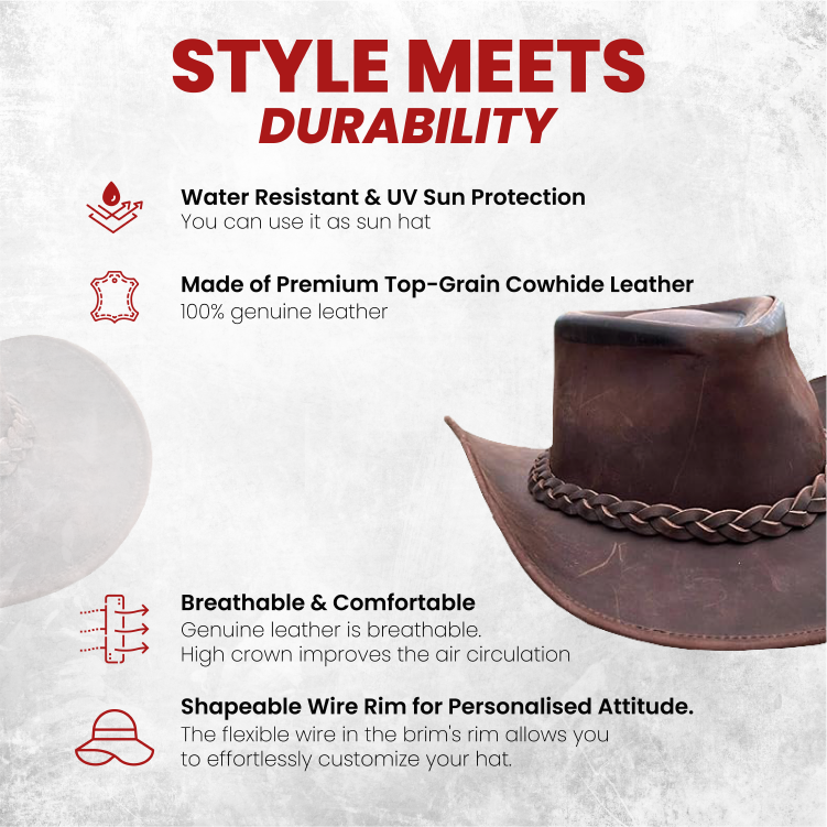 Thunder Leather Cowgirl Hat | Stylish Western Hat for Women