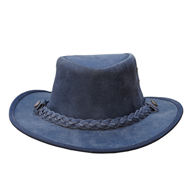 Australian Western Cowboy Kids Safari Black Leather Hat