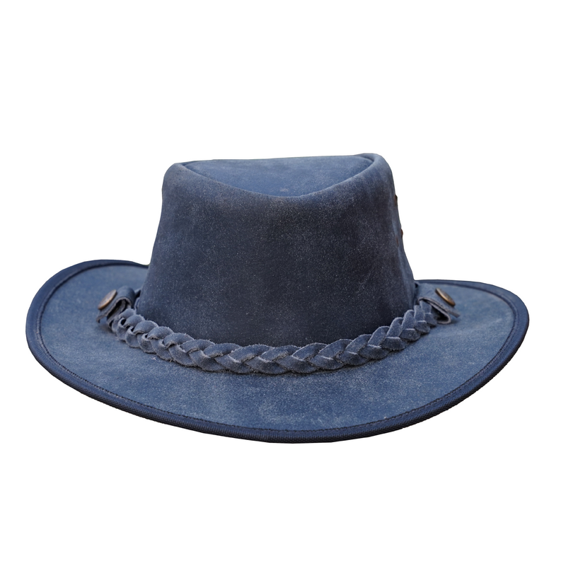 Australian Western Cowboy Kids Safari Black Leather Hat