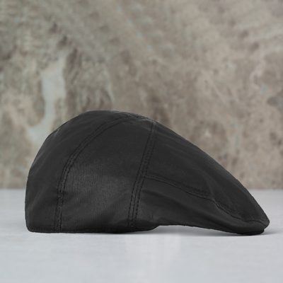 Lesa Collection Men's Waxed Cotton Flat Cap