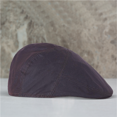 Lesa Collection Men's Waxed Cotton Flat Cap