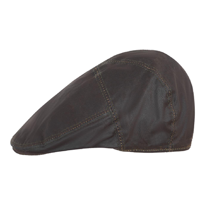 Lesa Collection Men's Waxed Cotton Flat Cap