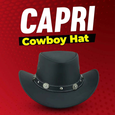 Capri Leather Cowboy Hat Water Resistant Outback Hat Men