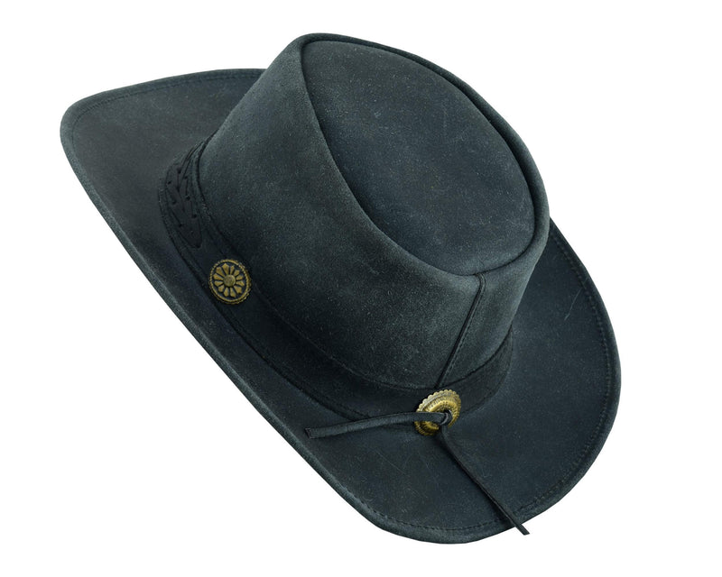 Sahara Leather Hats Western Style for Men and Women shapeable Wide Brim Vintage