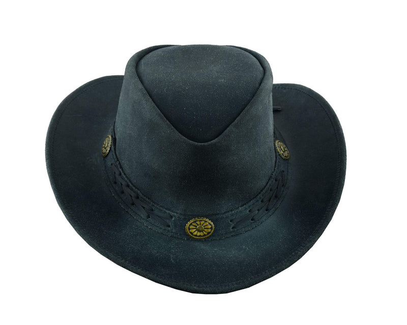 Sahara Leather Hats Western Style for Men and Women shapeable Wide Brim Vintage