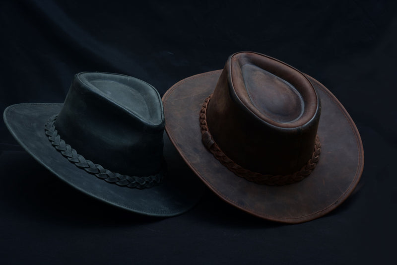 Thunder Leather Cowboy Western Hat for Men and Women