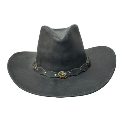 Deadwood Brown Leather Western Hat For Cowboy And Cowgirl