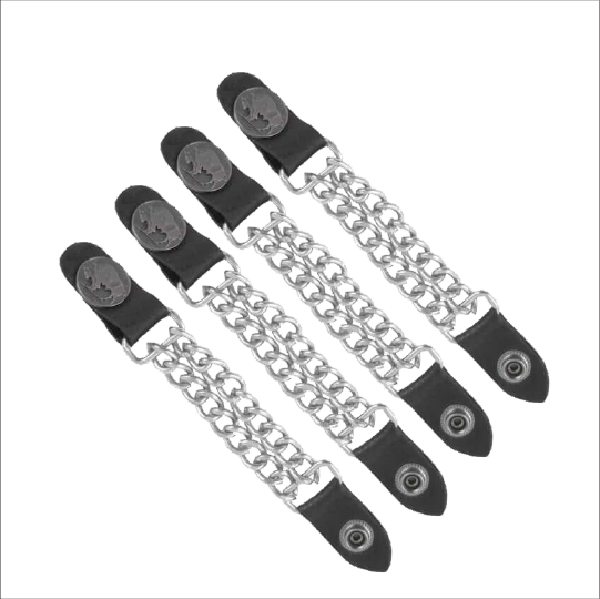 Buffalo Nickel Leather Motor Biker Vest Extender leather Biker Chain