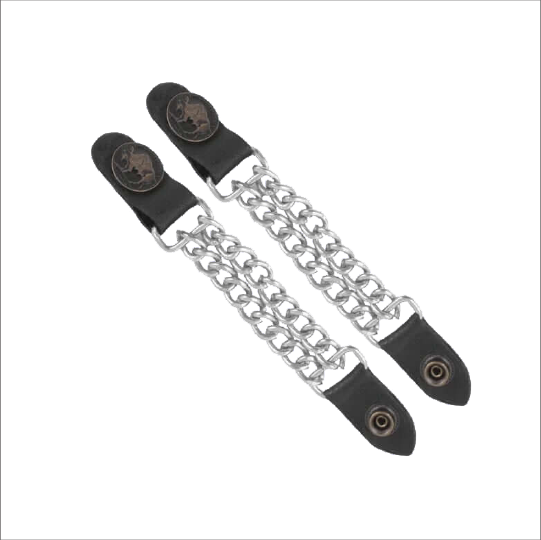 Buffalo Nickel Leather Vest Extender Motorcycle Biker Chain
