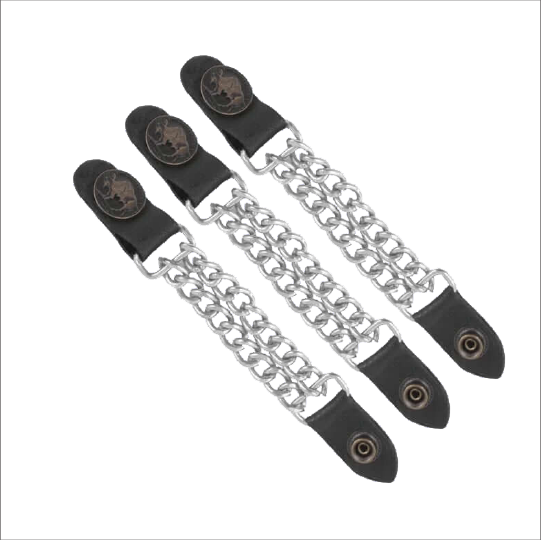 Buffalo Nickel Leather Vest Extender Motorcycle Biker Chain