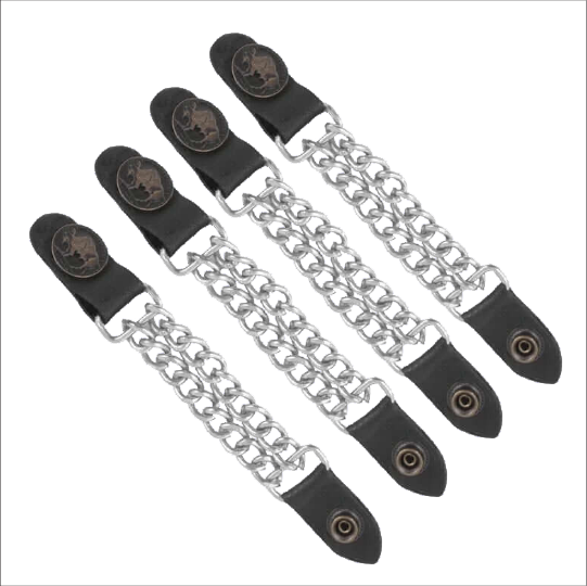 Buffalo Nickel Leather Vest Extender Motorcycle Biker Chain