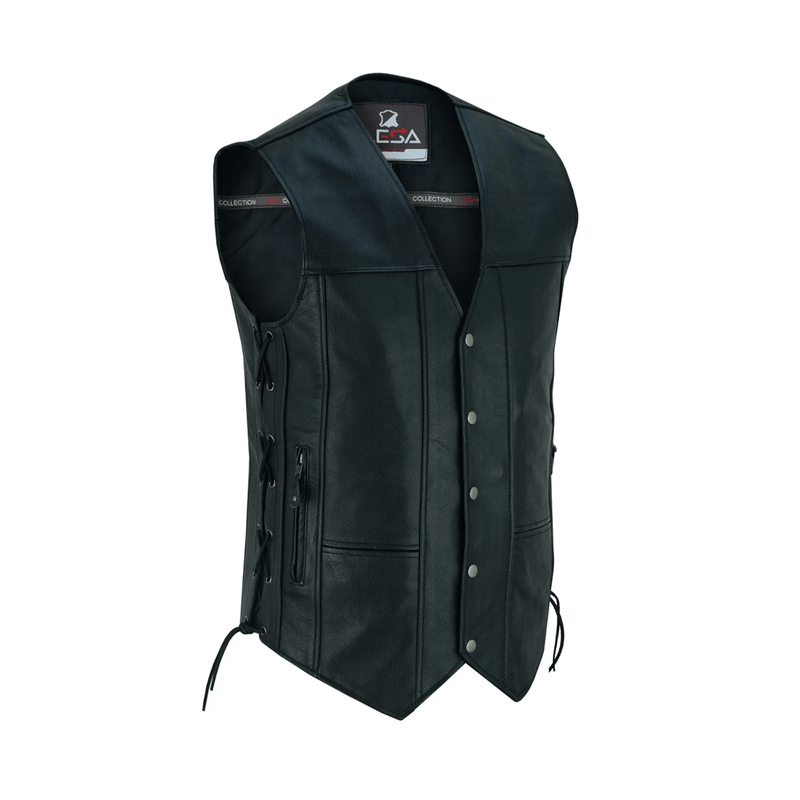 Men’s Classic 10 Pocket Side Lace Vest w/ Gun Pockets