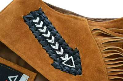 Men's Tan Suede Leather Fringe Vest – Western Cowboy Style
