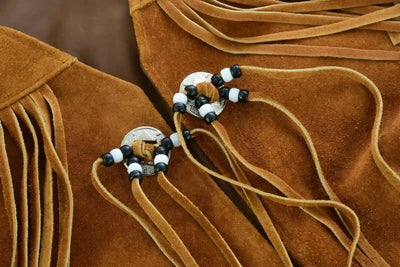 Men's Tan Suede Leather Fringe Vest – Western Cowboy Style