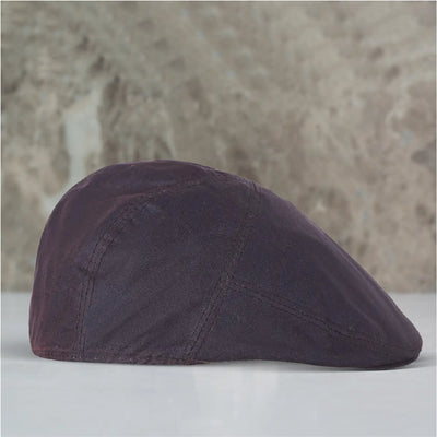 Men's Waxed Cotton Green Ivy Flat Cap