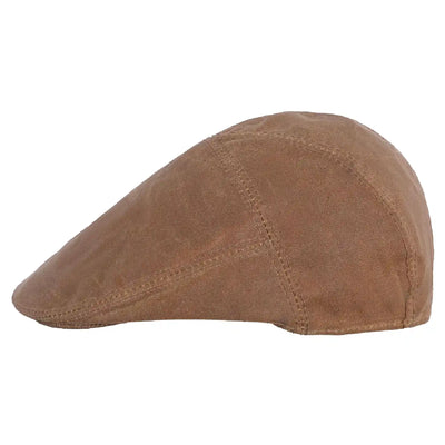 Men's Waxed Cotton Light Brown Ivy Flat Cap
