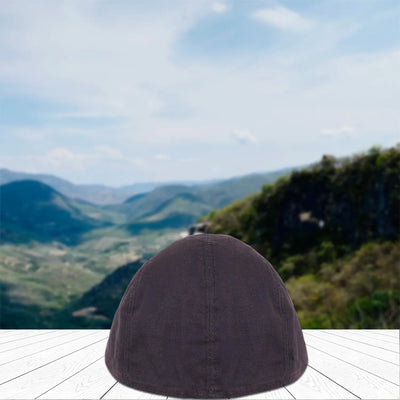 Men's Waxed Cotton Light Brown Ivy Flat Cap