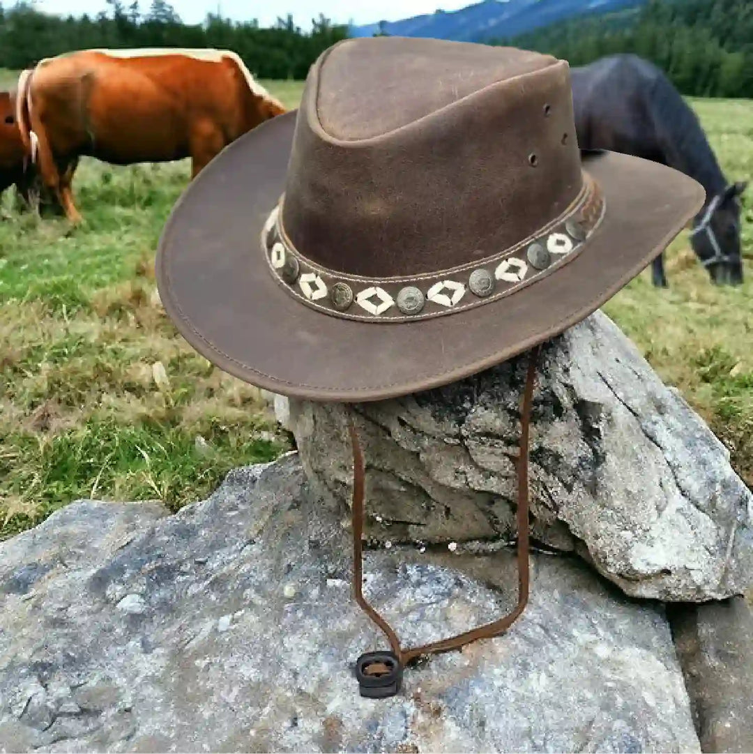Ashmore Cowboy Hat for Men & Women – 100% Genuine Leather Western