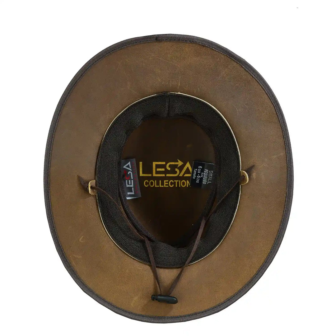 Unisex Safari Crazy Vintage Distressed Leather Cowboy Hat