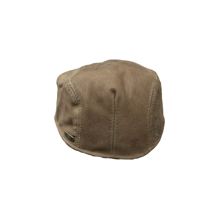 Konic Distressed Genuine Leather Flat Ivy Cap for Men &amp; Women – Vintage Newsboy Cap Classic Short Brim