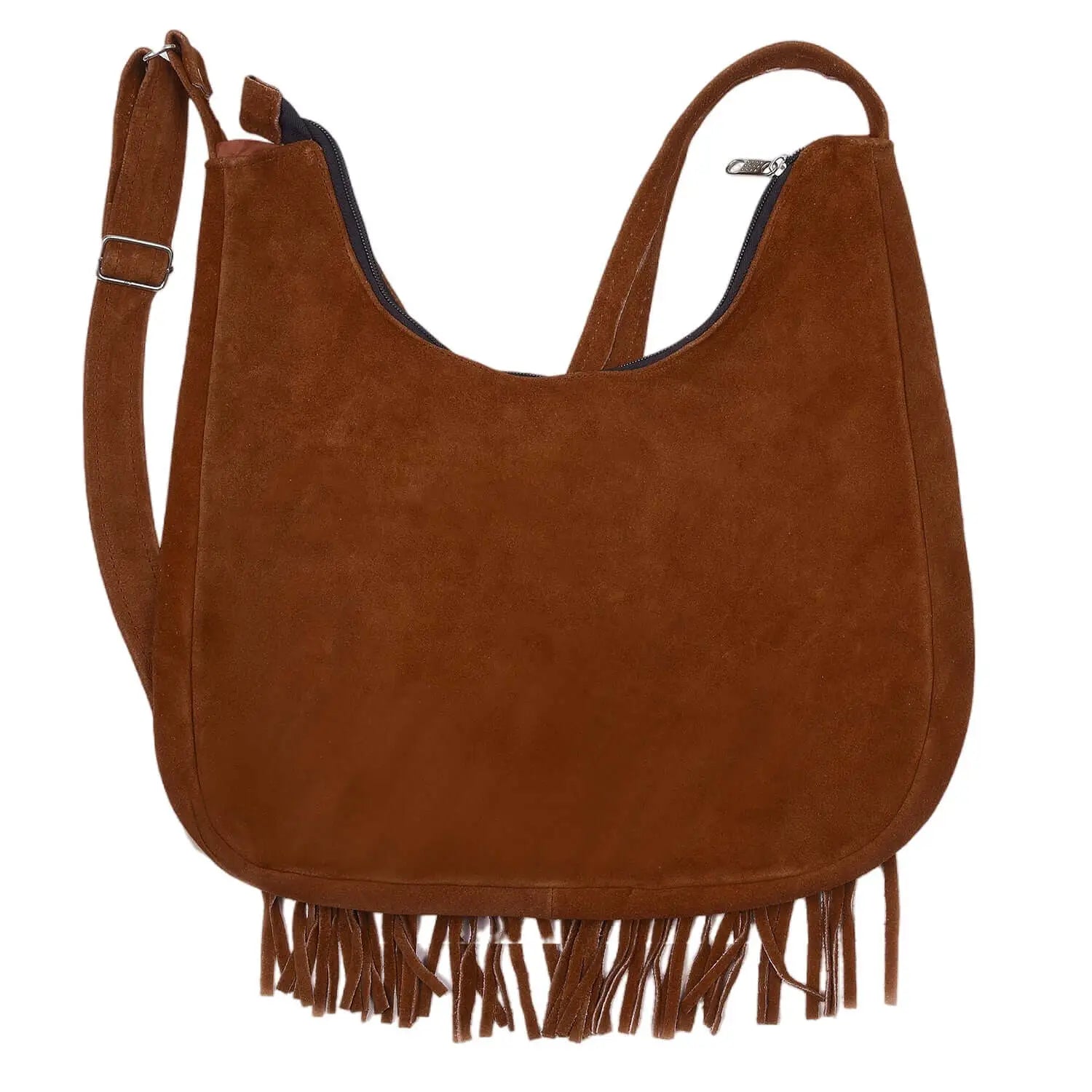 Women's Rusty Brown Fringe Purse Shoulder Crossbody Bag