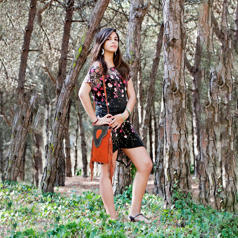Handmade Women’s Suede Fringe Boho Leather Bag