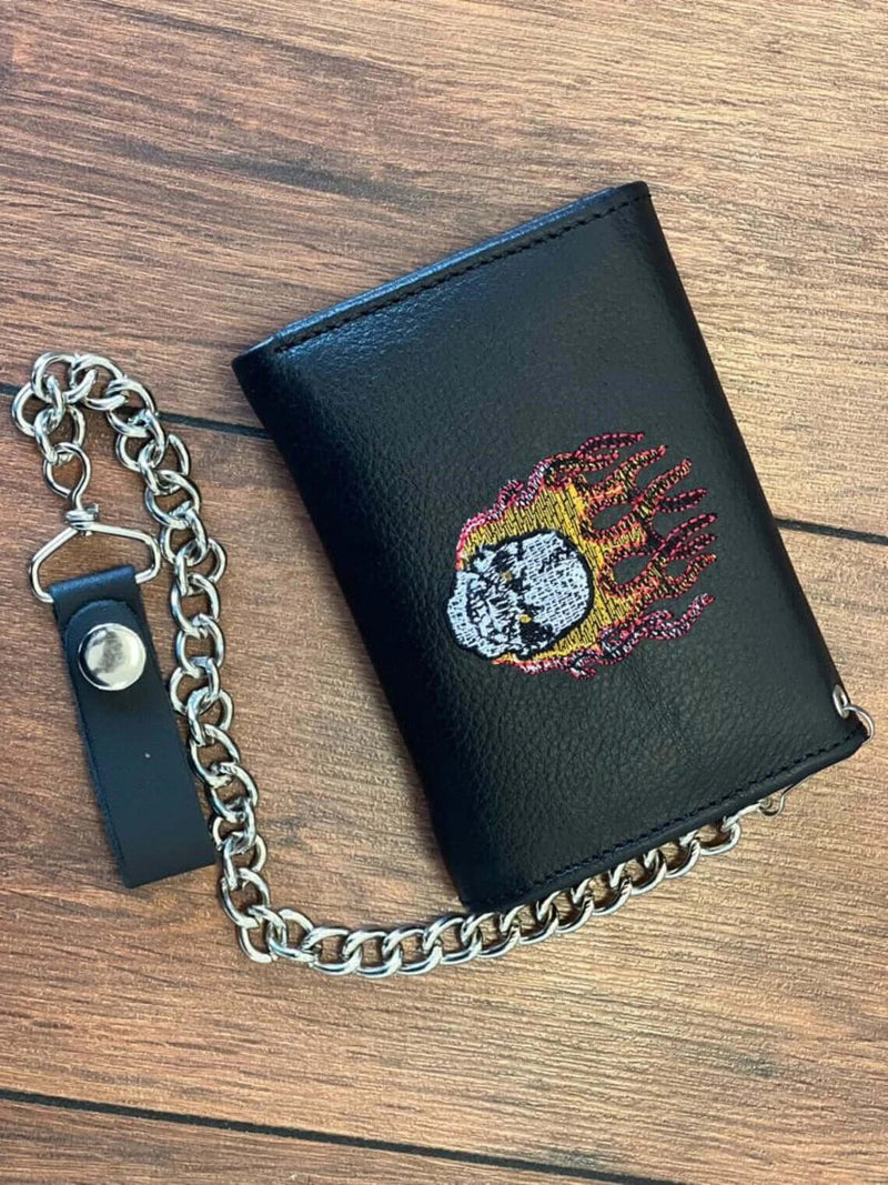 Leather Wallet for Men | Biker Wallet with Chain