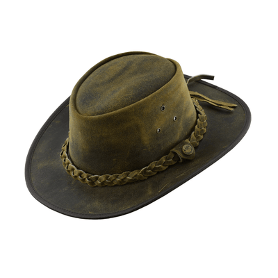 Safari Crazy  Leather Hats for Men & Women Outback Traveller Hat Unisex