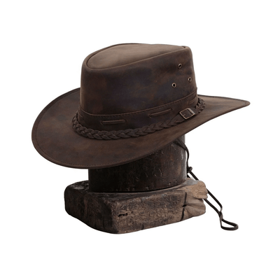 Rustic  Leather Hat  Cowboy, Cowgirl Hat Western Hat For Men & Women