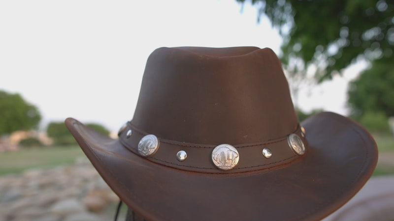 Bullring Leather Cowboy Hats for Men & Women Shapeable Brim