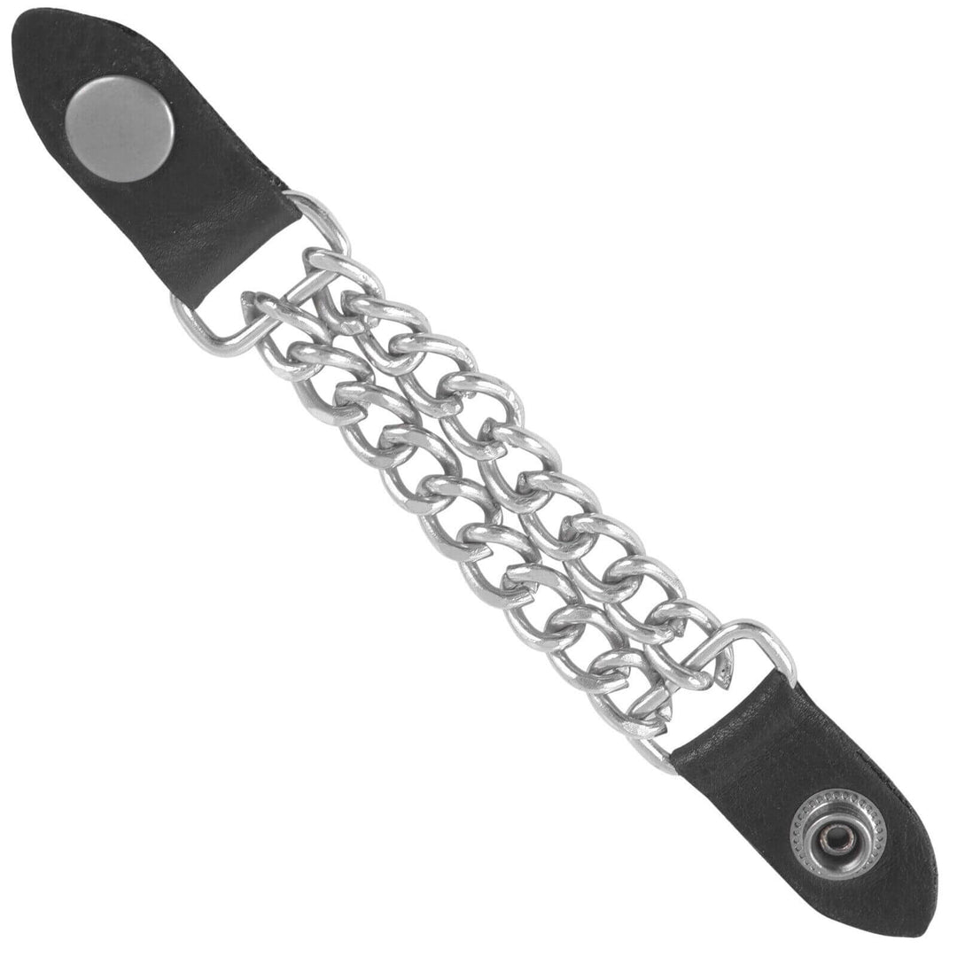 Motorcycle Vest Link Extension Genuine Leather Biker Vest Extender Chrome Chain&amp;nbsp;