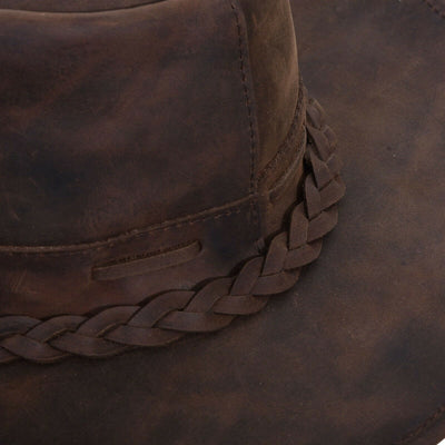 Rustic  Leather Hat  Cowboy, Cowgirl Hat Western Hat For Men & Women