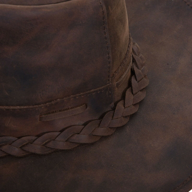 Rustic  Leather Hat  Cowboy, Cowgirl Hat Western Hat For Men & Women