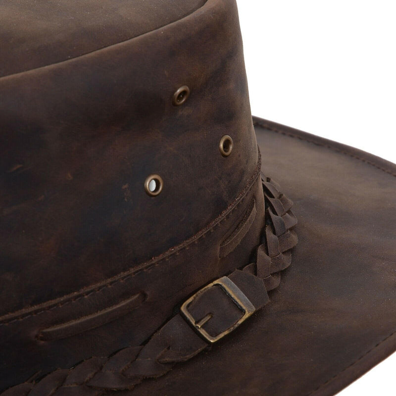 Rustic  Leather Hat  Cowboy, Cowgirl Hat Western Hat For Men & Women