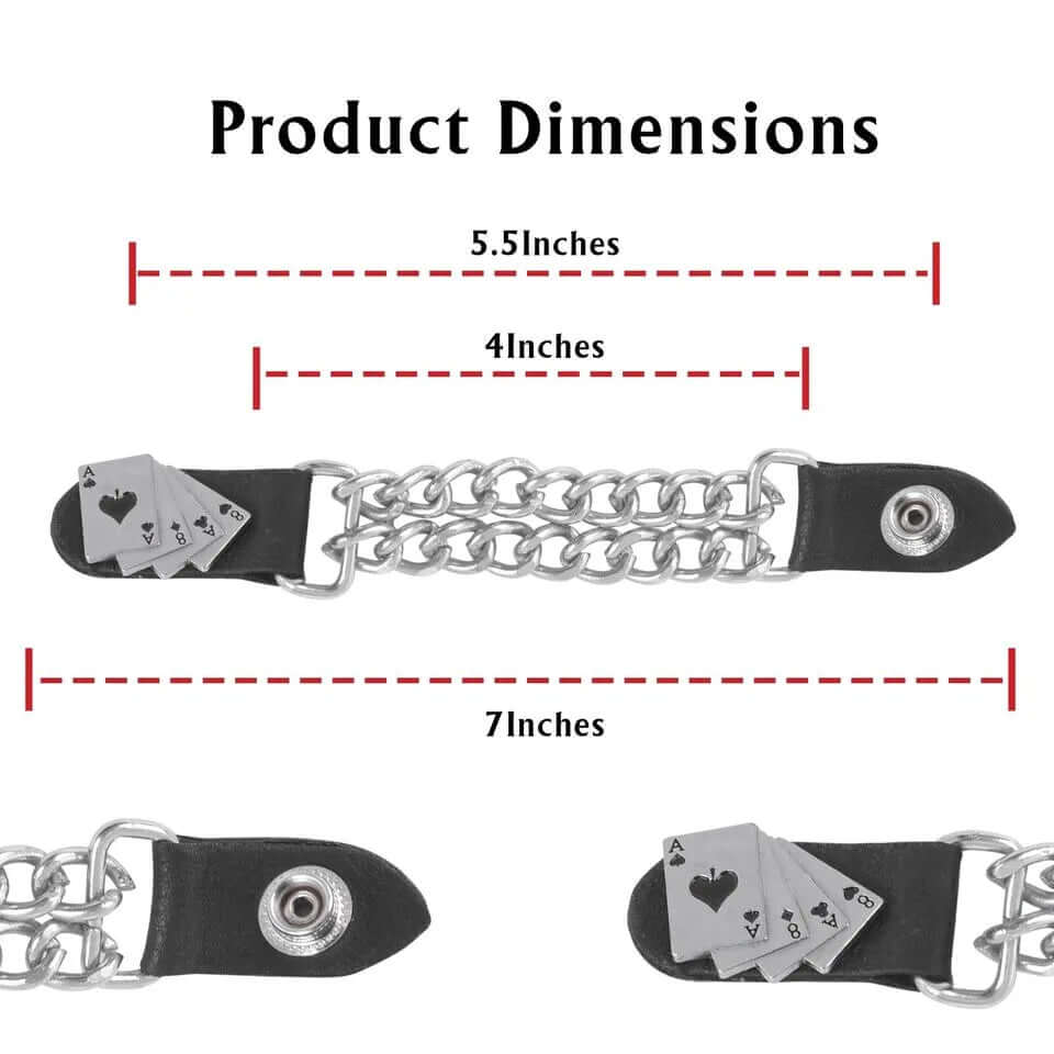 BIKER VEST EXTENDER ACES N EIGHTS  Biker motorcycle leathers