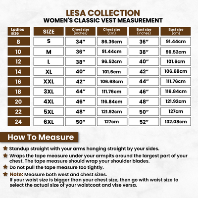 Lesa Collection Women's Genuine Leather V-Neck Ladies Vest - Womens Biker Vest with Zippered Pockets